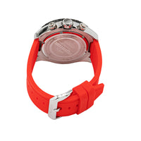 Invicta Men's Watch - Aviator Quartz Chrono Black Dial Red Silicone Strap | 37631 ,