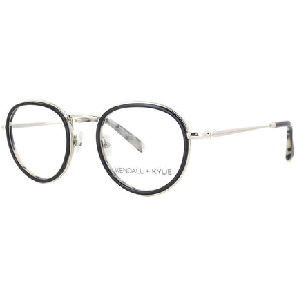 Kendall + Kylie Women's Eyeglasses - Black Round Frame Demo Lens | KKO115 RYAN 10 ,