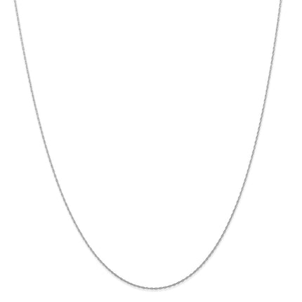 14k White Gold .5 mm (CARDED) Cable Rope Chain | 5RW ,