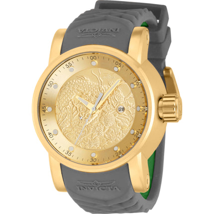 Invicta Men's Watch - S1 Rally Quartz Gold Dial Green and Grey Strap Date | 41149 ,