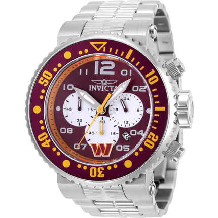 Invicta Men's Watch - NFL Washington Commanders Chrono Silver Steel Bracelet | 30286 ,