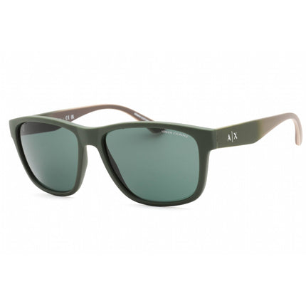 Armani Exchange Men's Sunglasses - Matte Green Square Plastic Frame | 0AX4135S 830171 ,