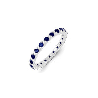 Sterling Silver Stackable Expressions Created Sapphire Ring | QSK1201 ,