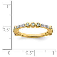 14k Stackable Expressions Aquamarine and Diamond Ring | SK2066 ,