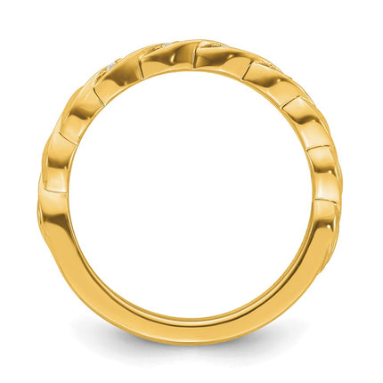 14k Stackable Expressions Diamond Twist Ring | SK2106 ,