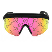 Gucci Women's Sunglasses - Black Shield Half Rim Injected Frame | GG1477S 004 ,