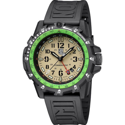 Luminox Men's Swiss Quartz Watch - Commando Raider Beige Dial Black Strap | 3321 ,