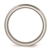 Titanium Grooved and Beaded Edge 6mm Polished Band | TB134 ,
