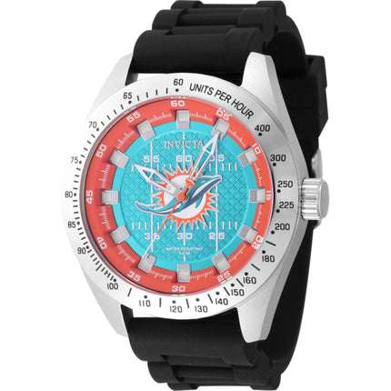 Invicta Men's Watch - NFL Miami Dolphins Light Blue and Orange Dial Quartz | 47861 ,