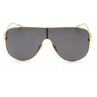 Gucci Women's Sunglasses - Gold Shield Full Rim Metal Frame Grey Lens | GG1436S 001 ,