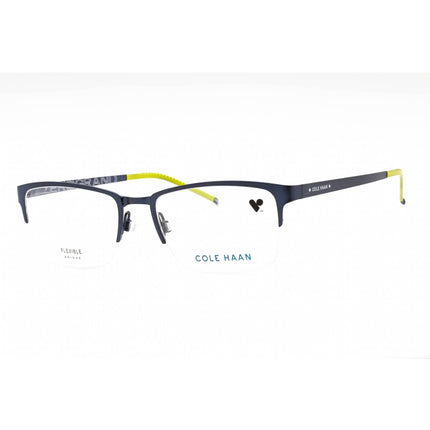Cole Haan Men's Eyeglasses - Navy Metal Half Rim Rectangular Shape Frame | CH4014 414 ,