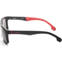 Carrera Unisex Sunglasses - Matte Black Plastic Rectangular Frame Grey Lens | 8024/S 3 ,