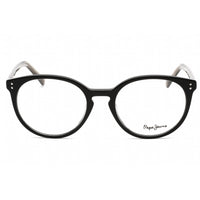 Pepe Jeans Women's Eyeglasses - Gloss Black Plastic Round Full Rim Frame | PJ3475 C5 ,