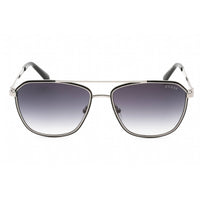 Guess Men's Sunglasses - Black Silver Aviator Full Rim Frame Smoke Lens | GU00046 05B ,