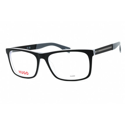 Hugo Men's Eyeglasses - Matte Black Grey Plastic Square Full Rim | HG 0248 0O6W 00 ,
