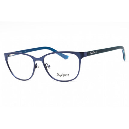 Pepe Jeans Women's Eyeglasses - Navy Metal Cat Eye Full Rim Frame | PJ1255 C7 ,