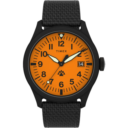 Timex Men's Watch - Expedition North Orange Dial Black Fabric Strap Date | TW2W23700JR ,