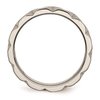 Titanium Notched 6mm Satin & Polished Band | TB327 ,
