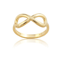 Sterling Silver GP Infinity Ring - W-9756 ,