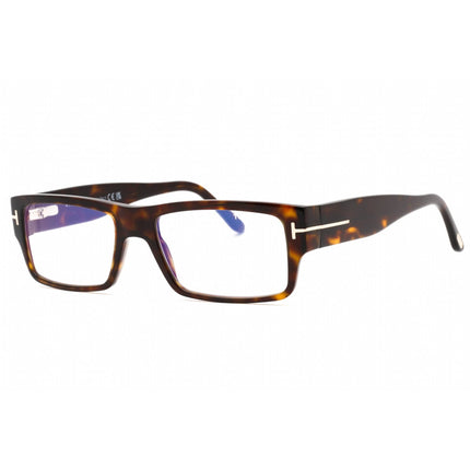 Tom Ford Men's Eyeglasses - Dark Havana Rectangular Full Rim Frame | FT5835-B 052 ,