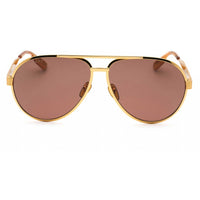 Gucci Men's Sunglasses - Gold Full Rim Metal Frame Brown Lens | GG1513S 002 ,
