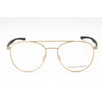 Porsche Men's Eyeglasses - Gold/Black Metal Aviator Shape Full Rim Frame | P8754 B ,
