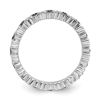 Sterling Silver Stackable Expressions Hearts Black & White Diamond Ring | QSK1055 ,