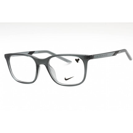 Nike Women's Eyeglasses - Dark Grey Plastic Rectangular Full Rim Frame | NIKE 7255 034 ,
