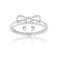 Sterling Silver Bow Ring - W-9821 ,