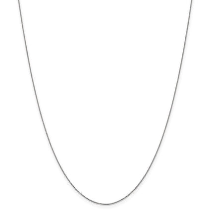 14k Carded WG .5mm Box Chain(CARDED) | 5BW ,