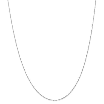 14k WG 1mm Singapore Chain (CARDED) | 10SW ,