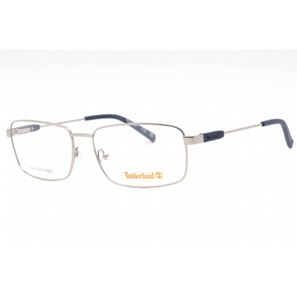 Timberland Men's Eyeglasses - Shiny Gunmetal Metal Rectangular Full Rim | TB1669 008 ,