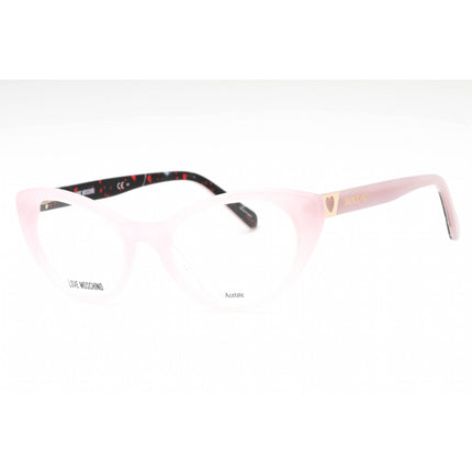 Moschino Love Women's Eyeglasses - Pink Acetate Cat Eye Full Rim Frame | MOL577 35J ,