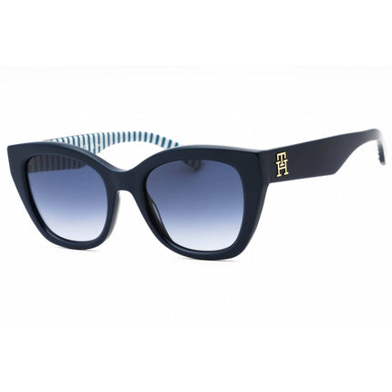 Tommy Hilfiger Women's Sunglasses - Blue Pattern Cat Eye Frame | TH 1980/S 0S6F 08 ,