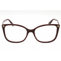 Gucci Women's Eyeglasses - Burgundy Plastic Cat Eye Shape Full Rim Frame | GG0026O 012 ,