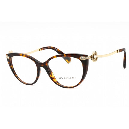 Bvlgari Women's Eyeglasses - Havana Plastic Full Rim Cat Eye Frame | 0BV4206B 504 ,
