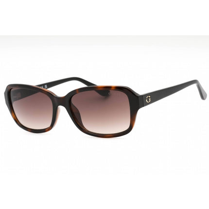 Guess Women's Sunglasses - Dark Havana Plastic Rectangular Full Rim Frame | GU7595 52F ,