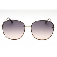 Salvatore Ferragamo Women's Sunglasses - Shiny Gold/Purple Oval Frame | SF281SA 748 ,