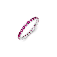 Sterling Silver Stackable Expressions Created Ruby Ring | QSK1213 ,
