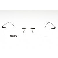 Hugo Boss Men's Eyeglasses - Matte Black Metal Rectangular Frame | BOSS 1421 0003 00 ,