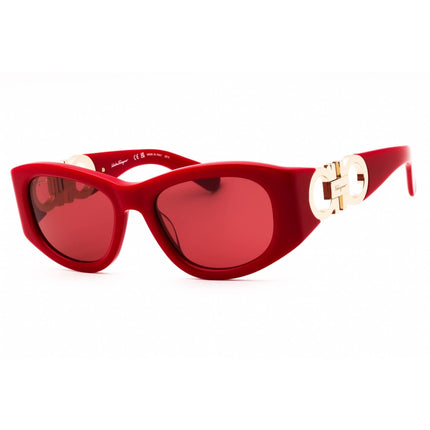 Salvatore Ferragamo Women's Sunglasses - Red Acetate Oval Full Rim Frame | SF1082S 600 ,