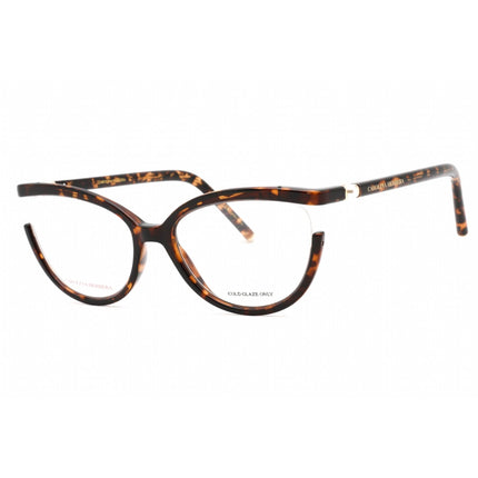 Carolina Herrera Women's Eyeglasses - Havana Plastic Cat Eye Frame | CH 0005 0086 ,