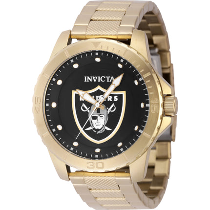 Invicta Men's Watch - NFL Las Vegas Raiders Quartz Yellow Gold Steel Bracelet | 48093 ,
