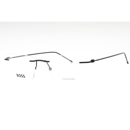 Hugo Boss Men's Eyeglasses - Matte Black Metal Rectangular Frame | BOSS 1421 0003 00 ,
