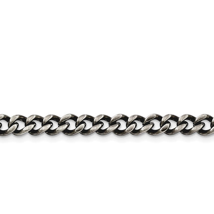 Stainless Steel 6.70mm Antiqued Curb Chain | SRN1610 ,