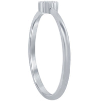 Classic Women's Sterling Silver Bezel-Set CZ Ring - W-2751 ,