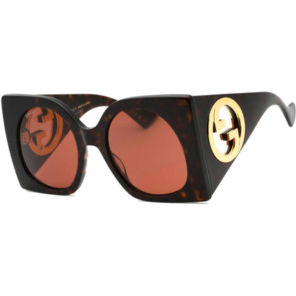 Gucci Women's Sunglasses - Havana Oversized Full Rim Plastic Frame | GG1254S 002 ,