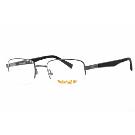 Timberland Men's Eyeglasses - Shiny Gunmetal Metal Half Rim Frame, 50 mm | TB1787 008 ,
