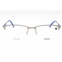 Flexon Men's Eyeglasses - Matte Silver Rectangular Half Rim Frame | FLEXON E1130 044 ,