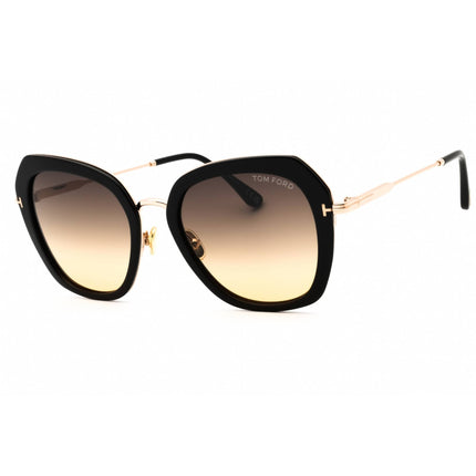 Tom Ford Women's Sunglasses - Shiny Black Metal Butterfly Full Rim Frame | FT0792 01B ,